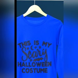 Royal blue Halloween crew neck sweatshirt